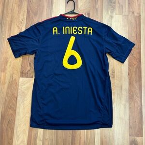 Andres Iniesta WORLD CUP 2010 XL SPAIN JERSEY